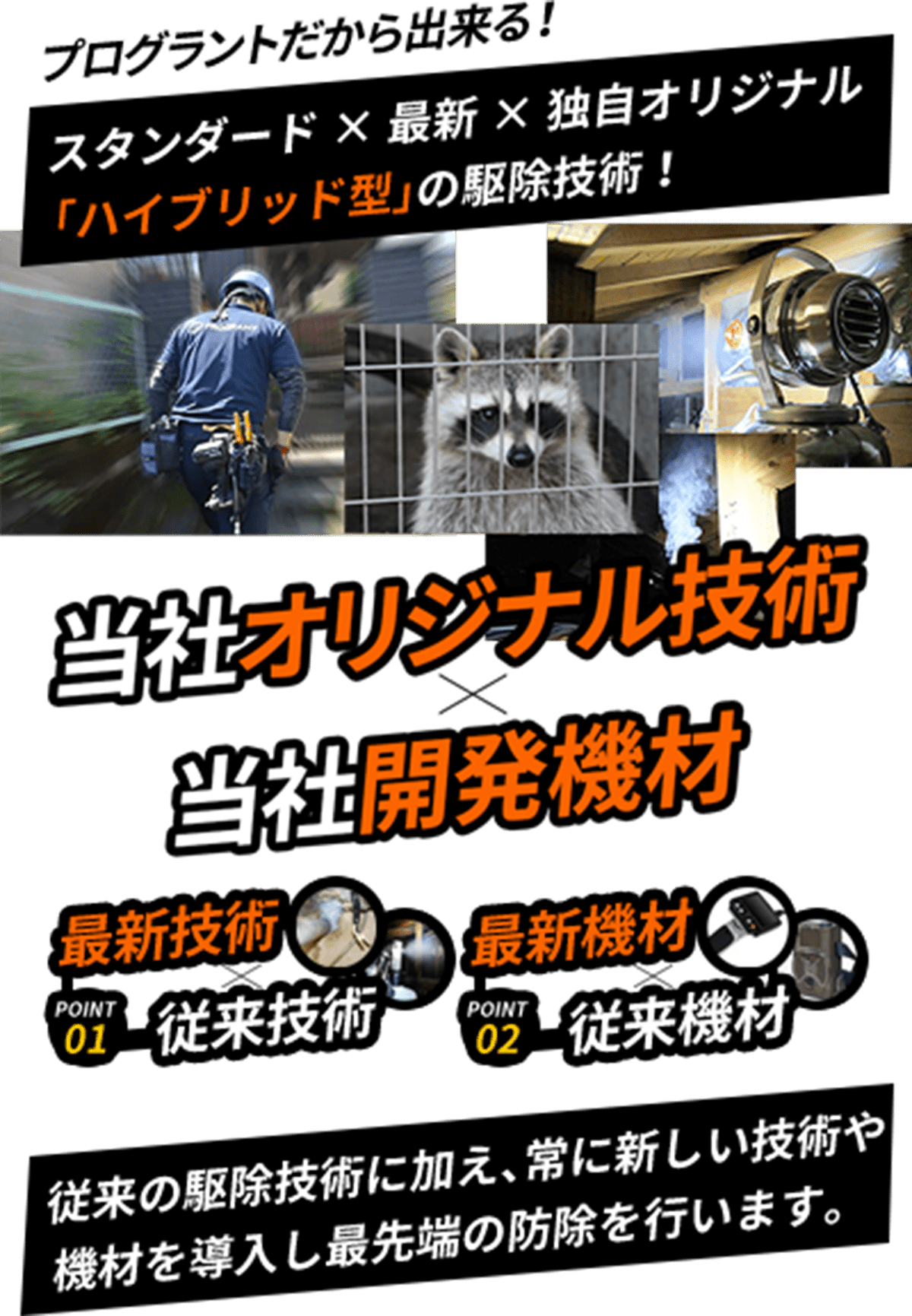 当社オリジナル技術 × 当社開発機材