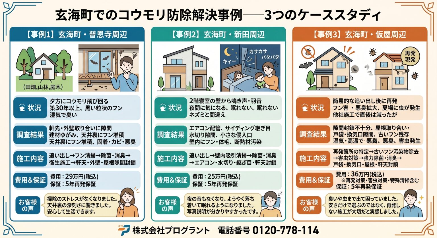 玄海町でのコウモリ防除解決事例