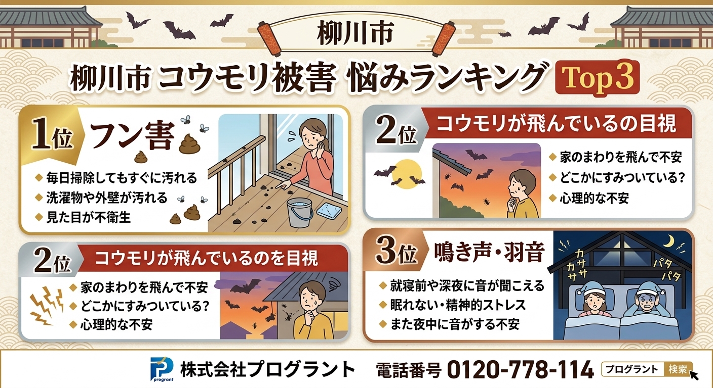 柳川市コウモリ被害