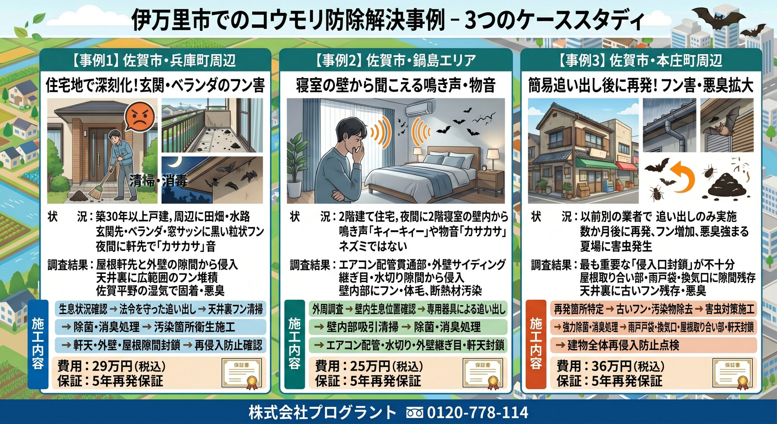 伊万里市でのコウモリ防除解決事例