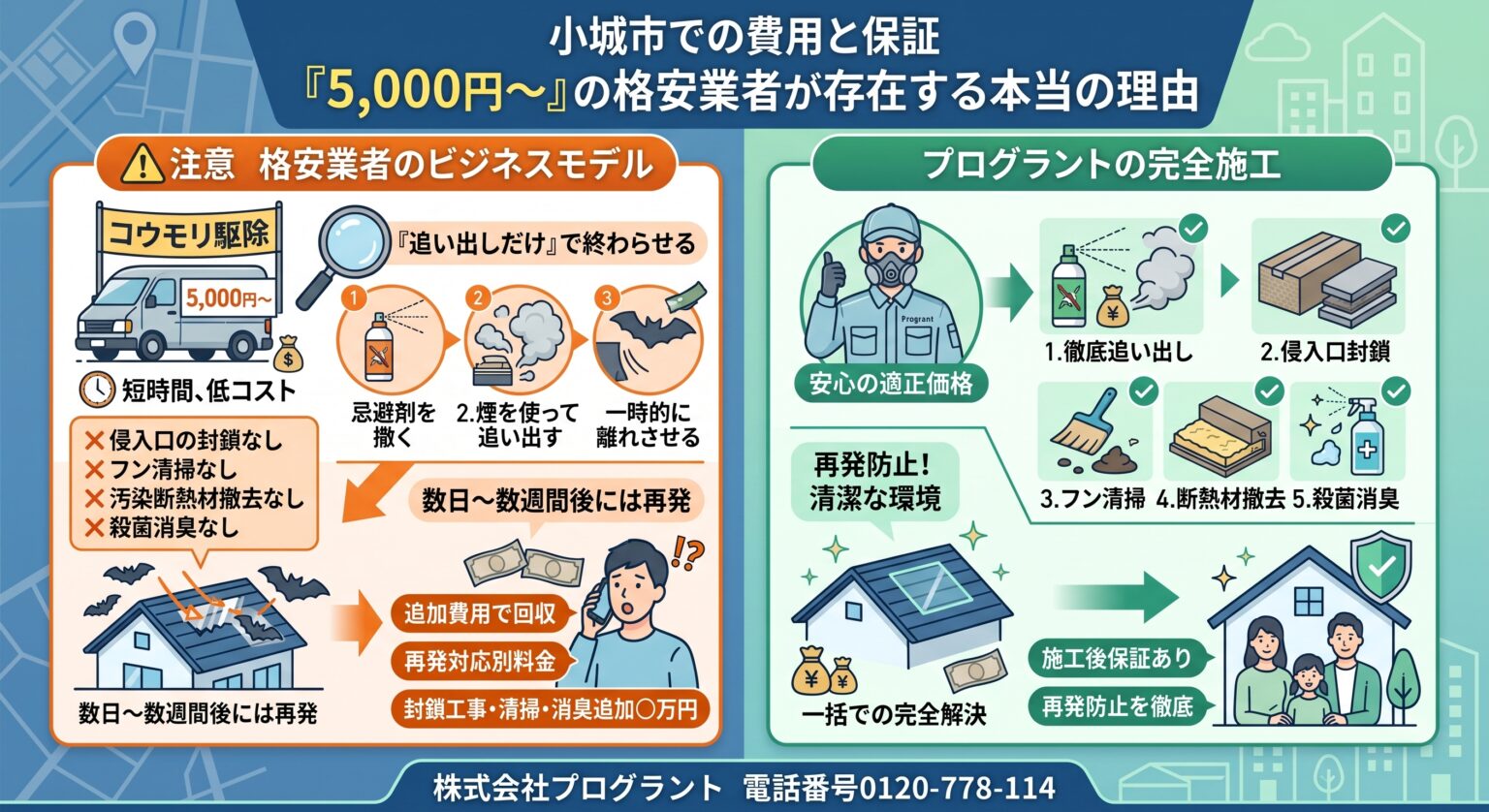 小城市での費用と保証