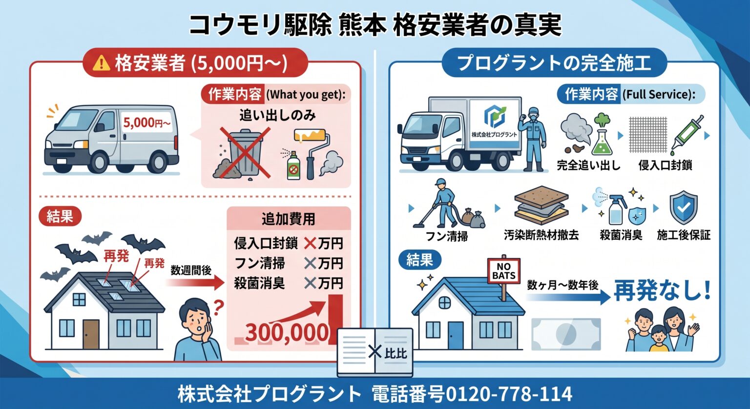 コウモリ駆除格安業者の真実