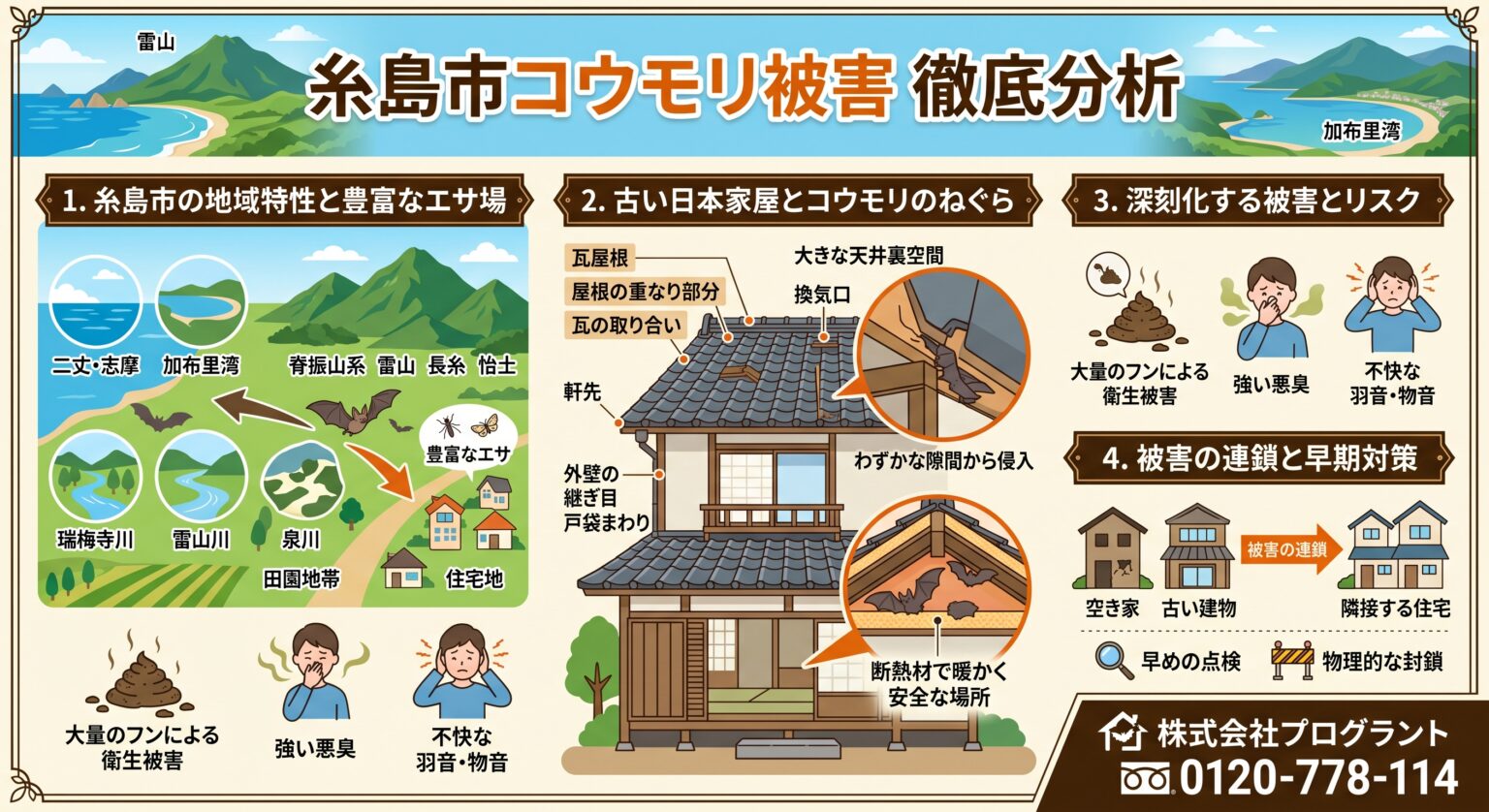 糸島市コウモリ被害徹底分析