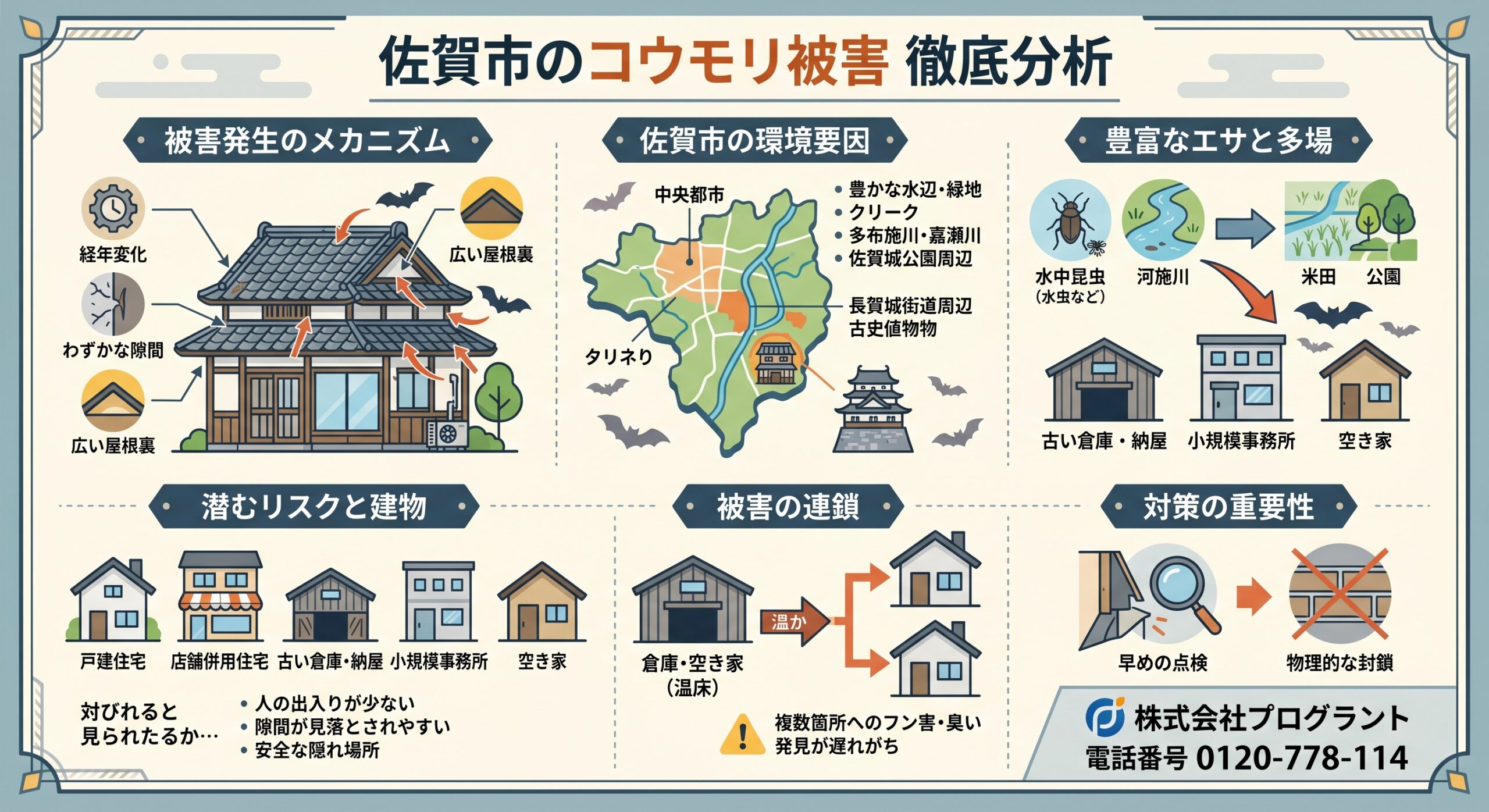 佐賀市のコウモリ被害徹底分析