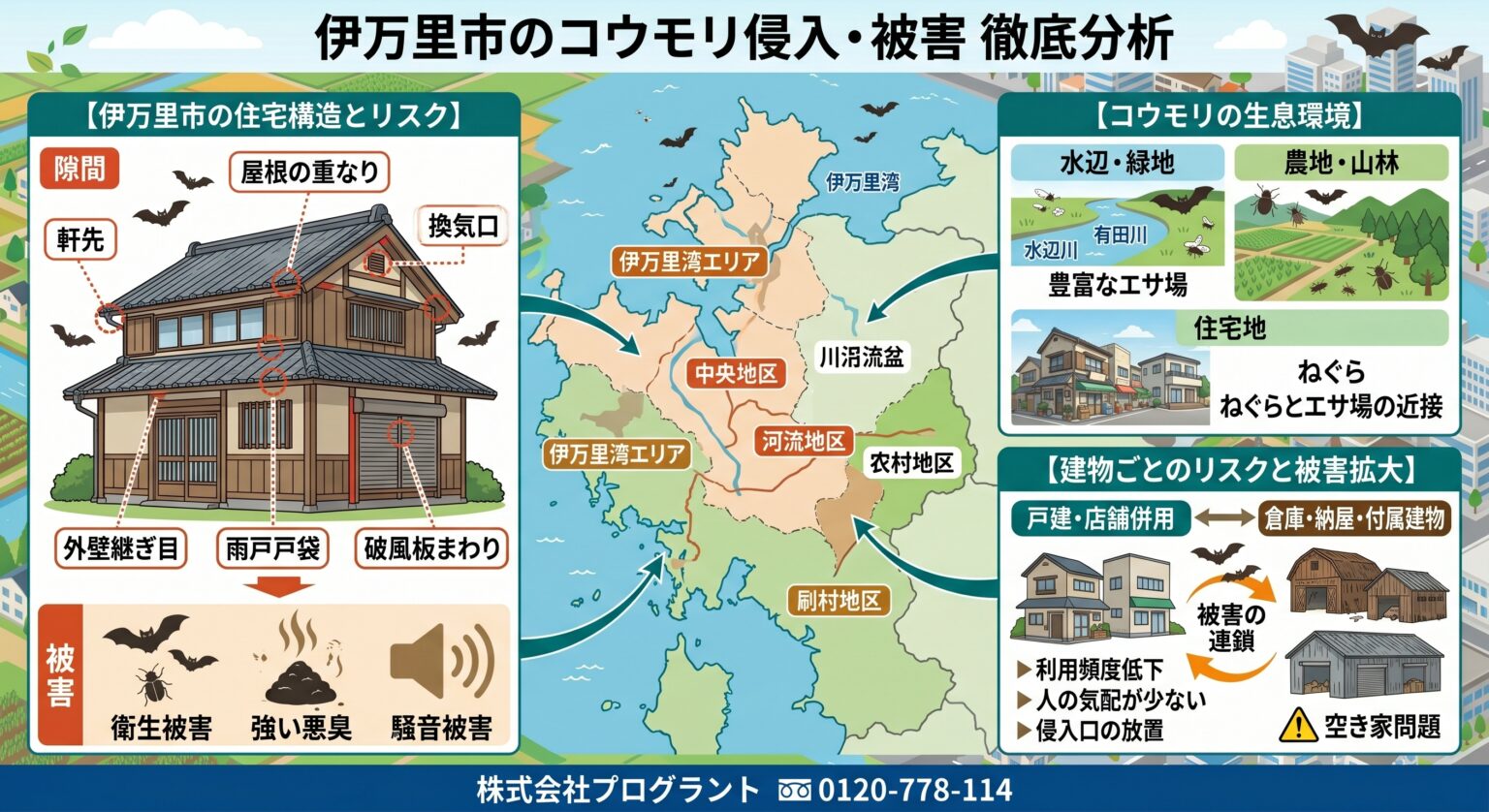伊万里市のコウモリ侵入・被害徹底分析