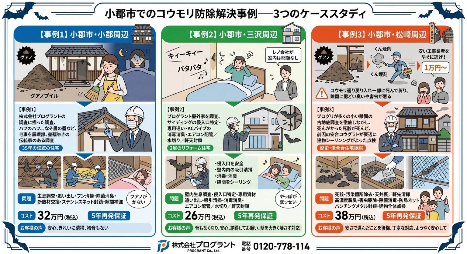 小郡市でコウモリ防除