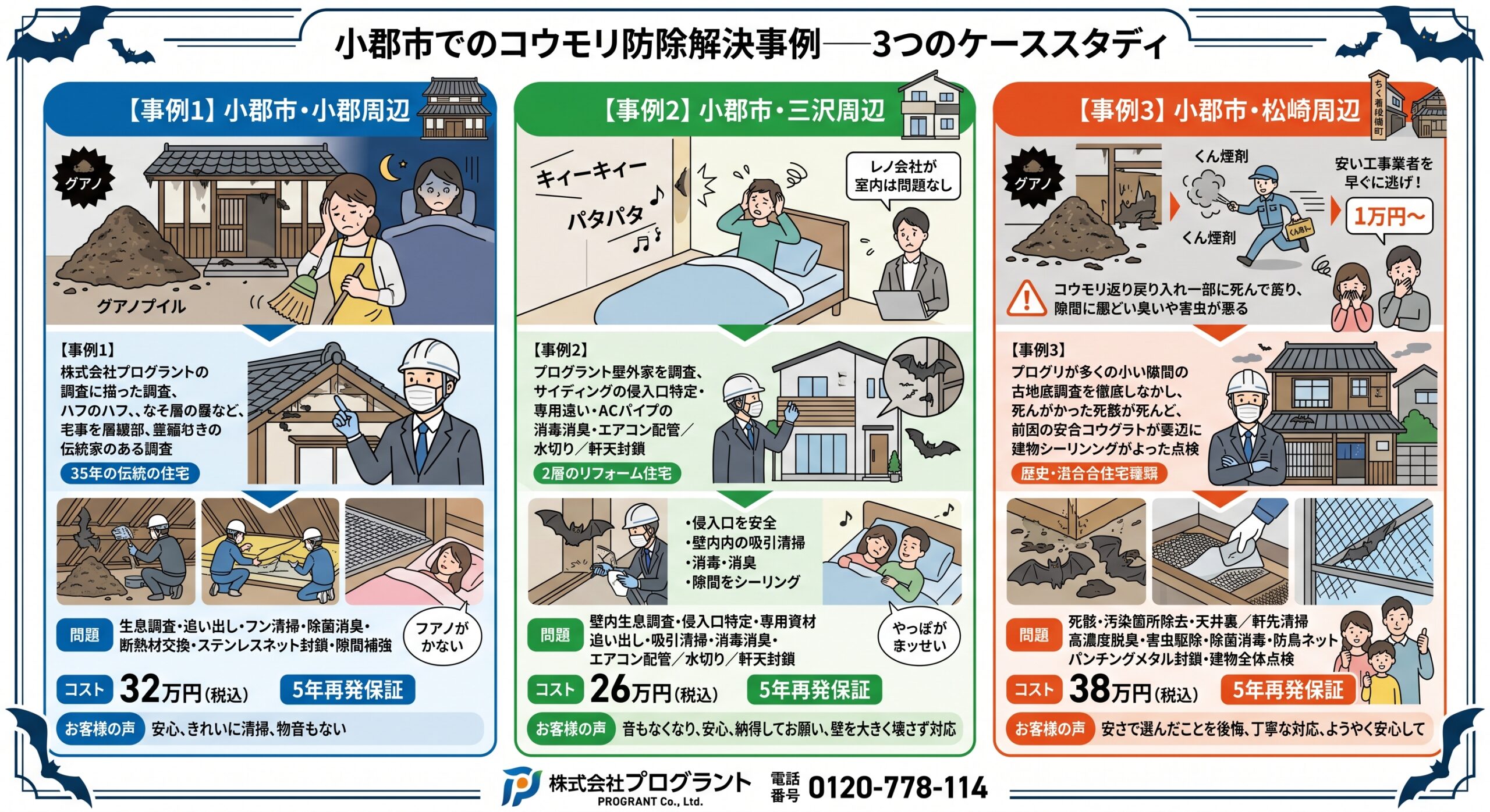 小郡市でコウモリ防除