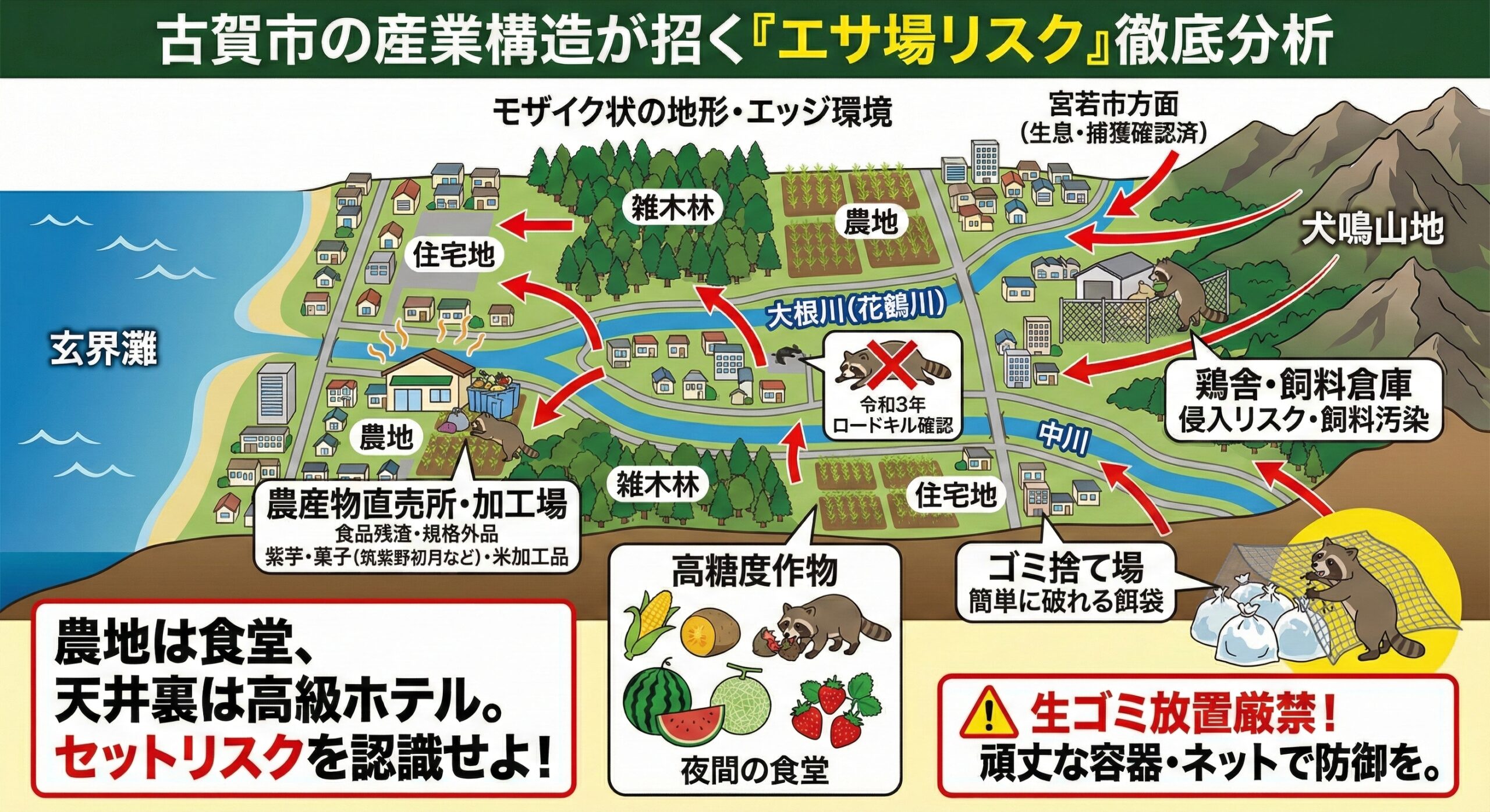 古賀市の産業構造が招くエサ場リスク徹底分析