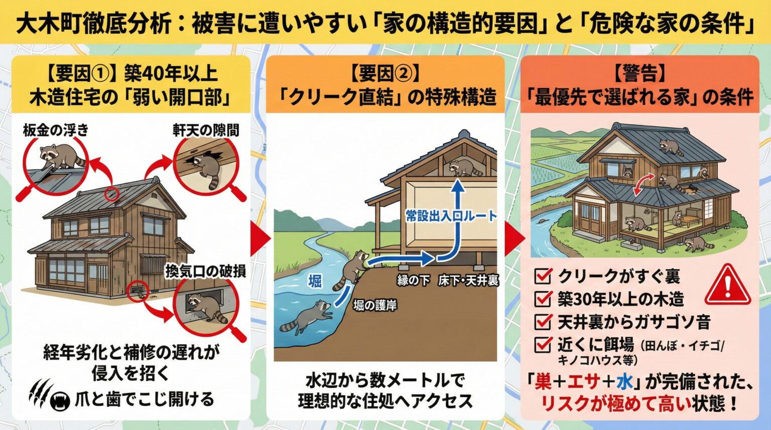 大木町徹底分析。被害に遭いやすい「家の構造的要因」と「危険な家の条件」