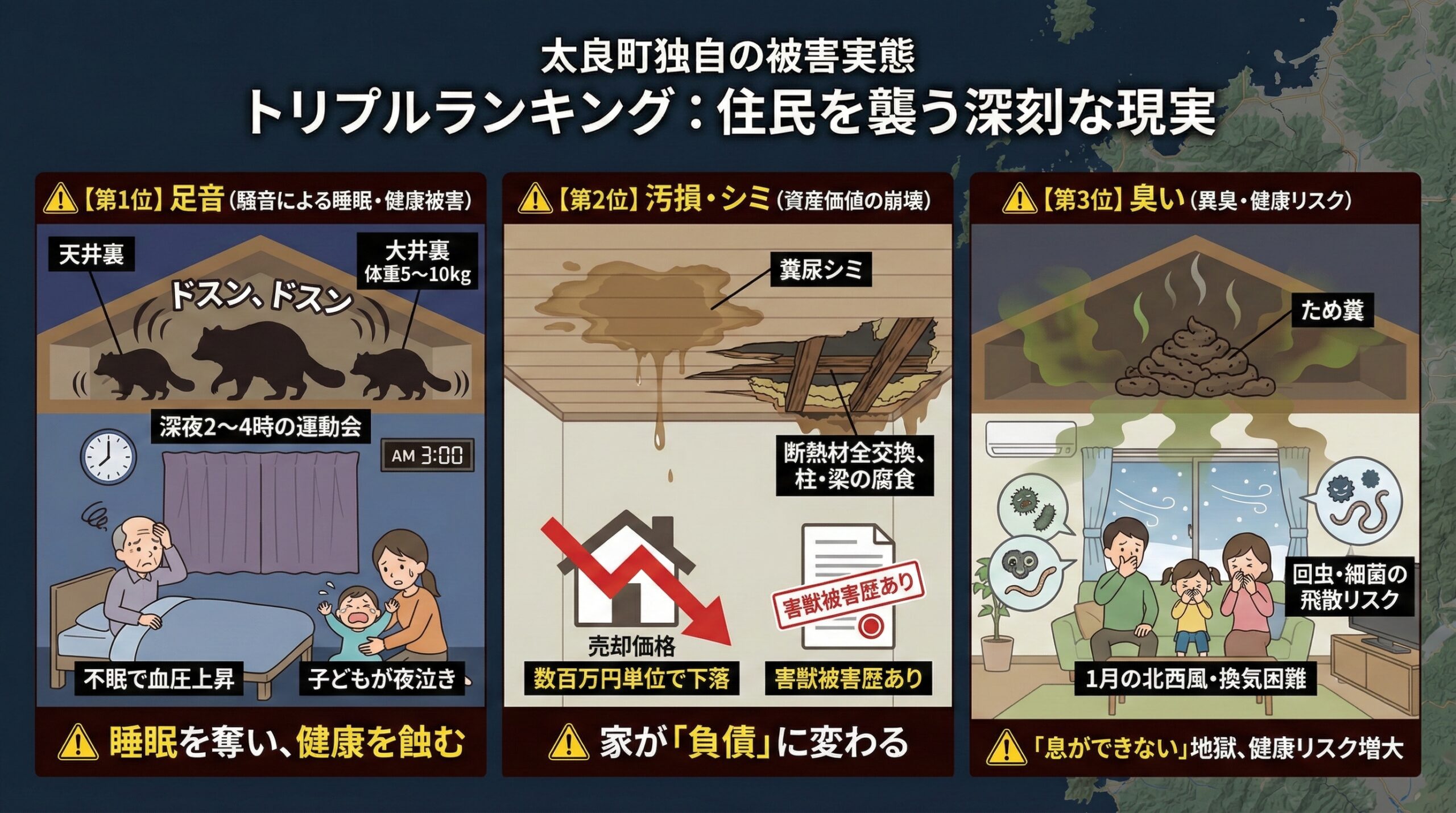 太良町独自の被害実態トリプルランキング住民を襲う深刻な現実。