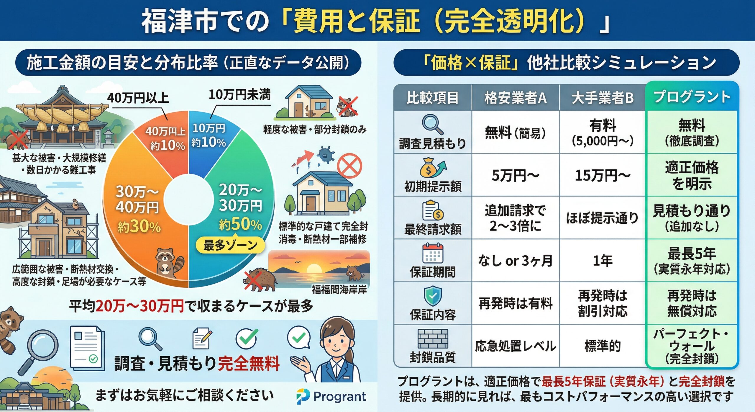 福津市での費用と保証（完全透明化）