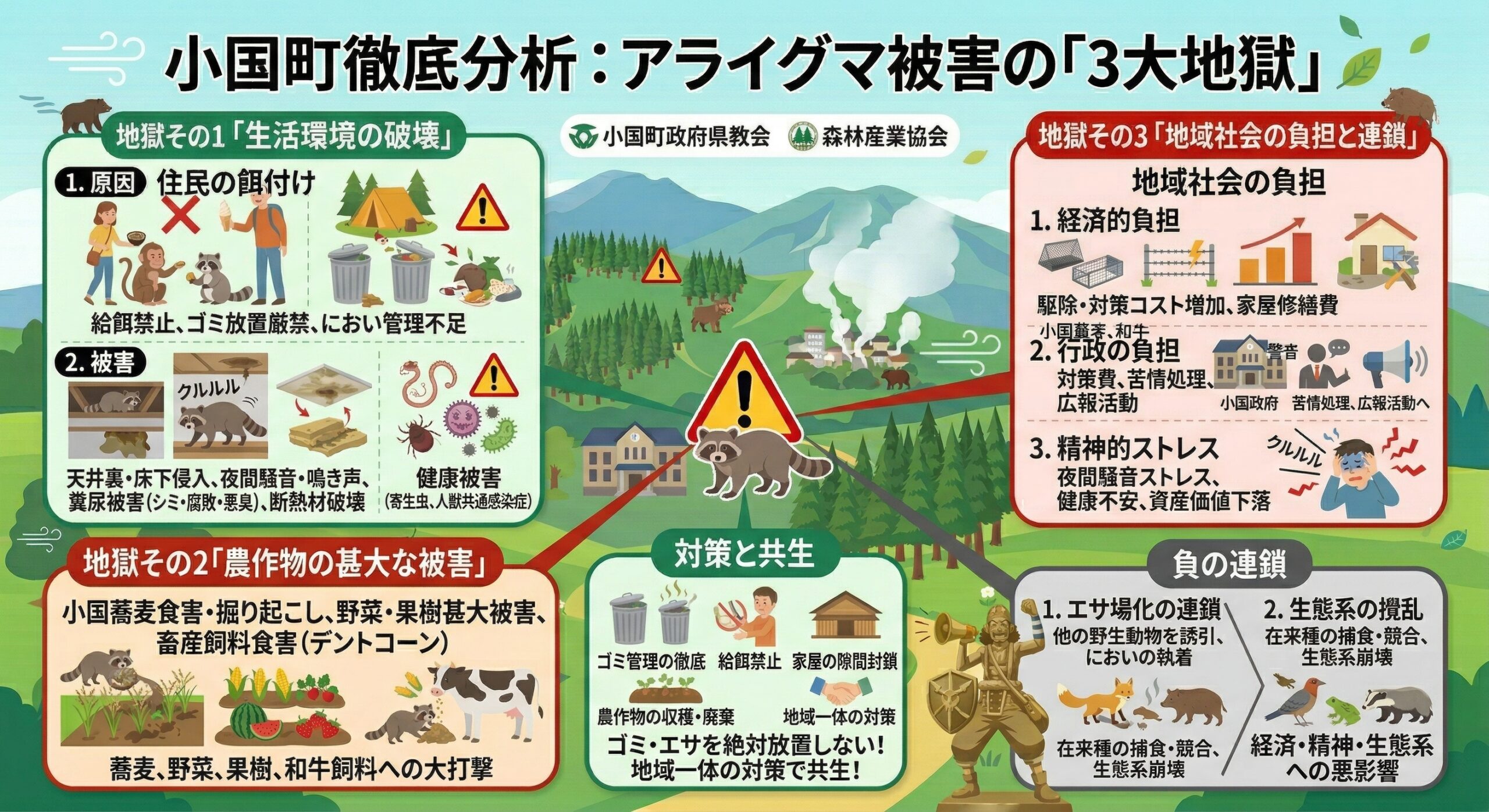 小国町徹底分析アライグマ被害の３大地獄