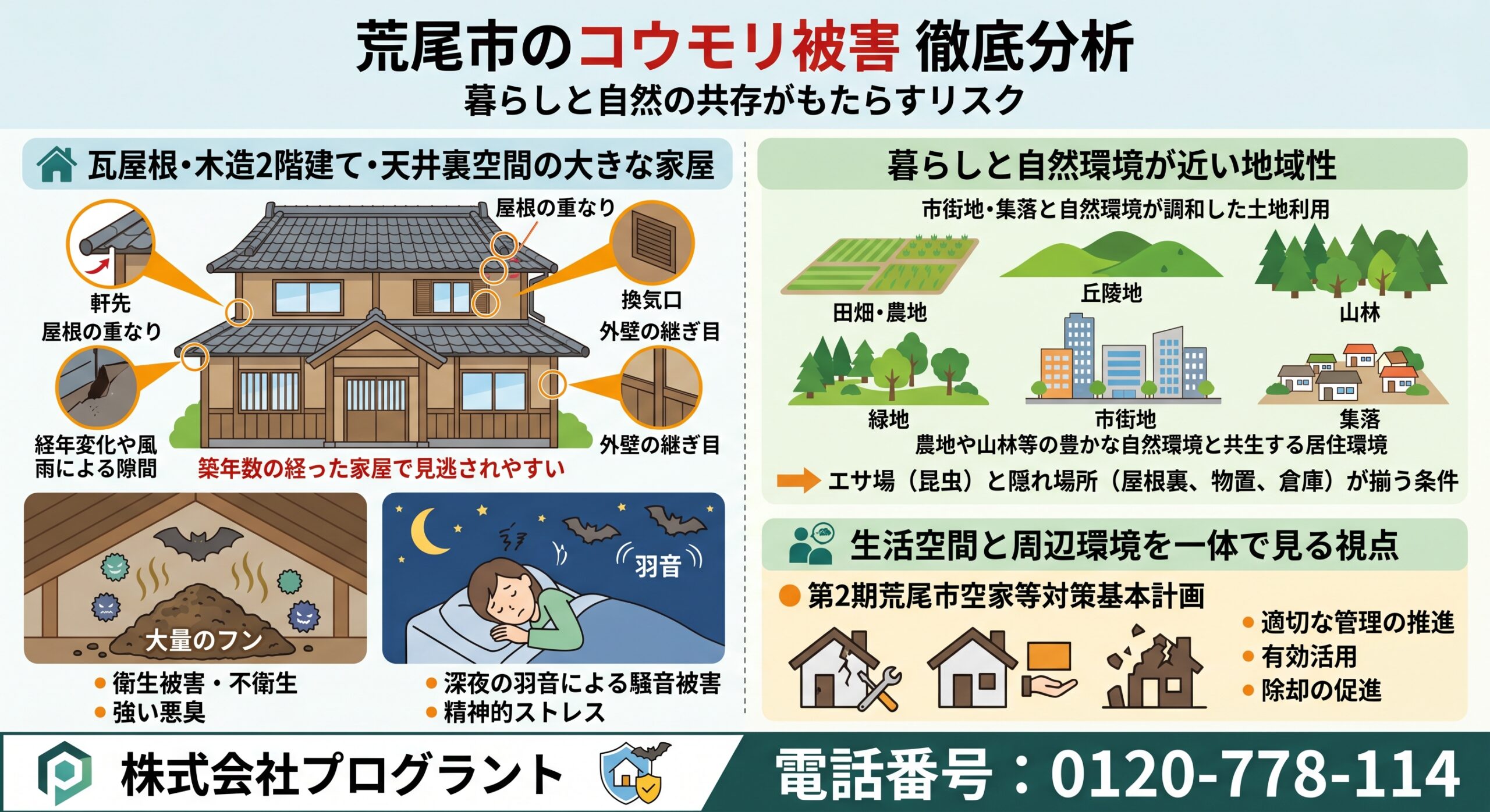 荒尾市コウモリ被害