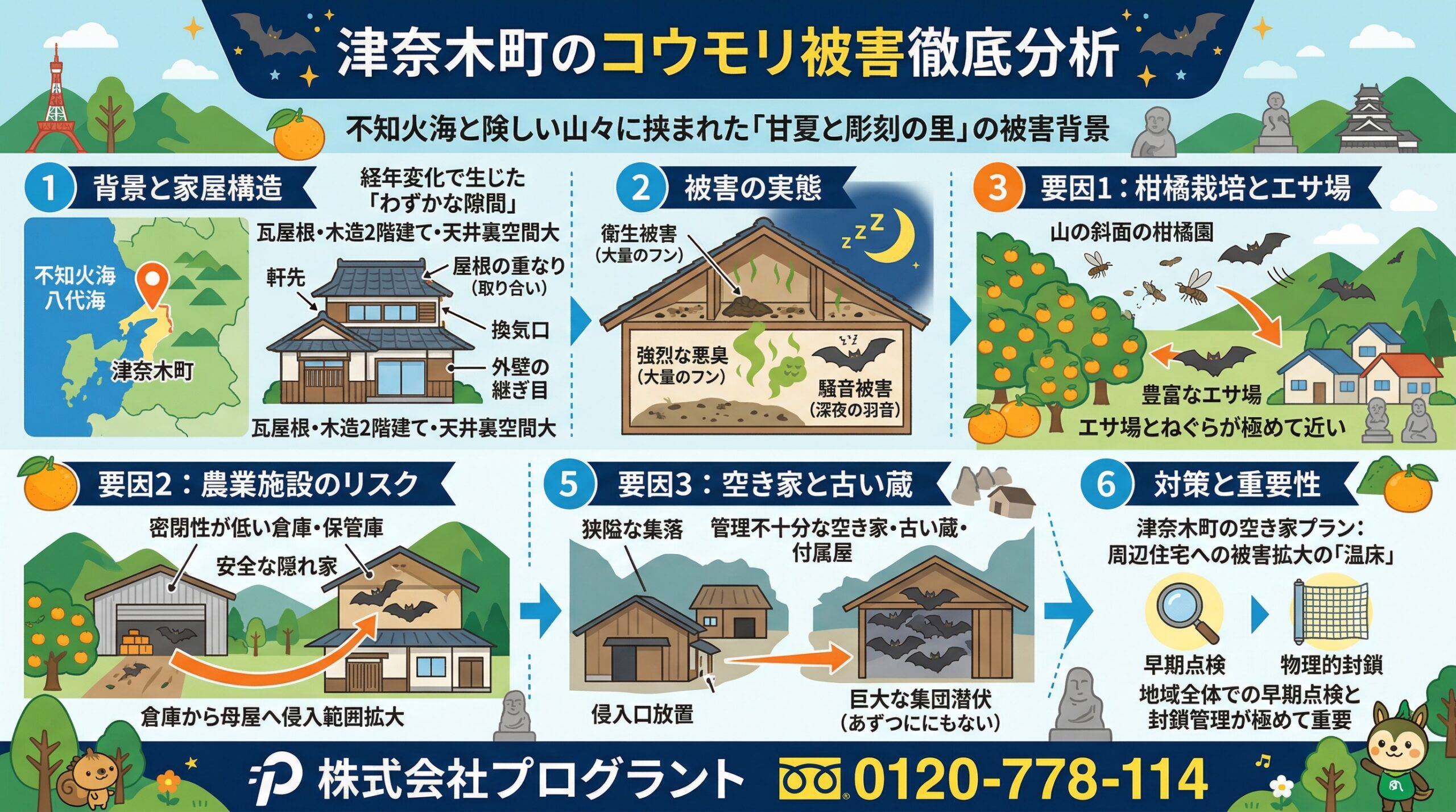 津奈木町のコウモリ被害徹底分析
