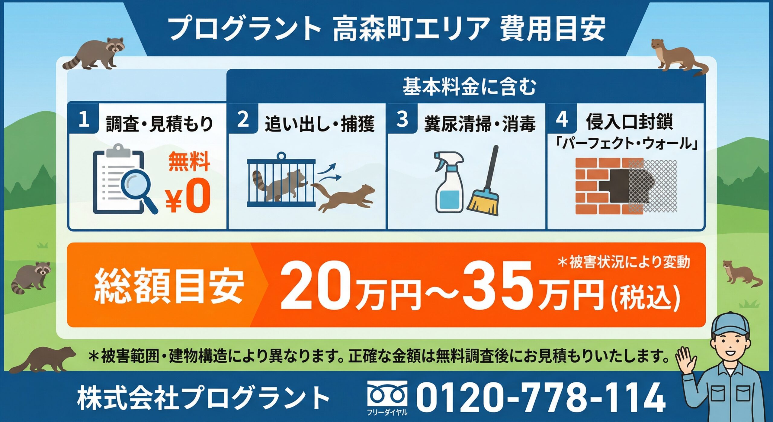 高森町エリア費用目安