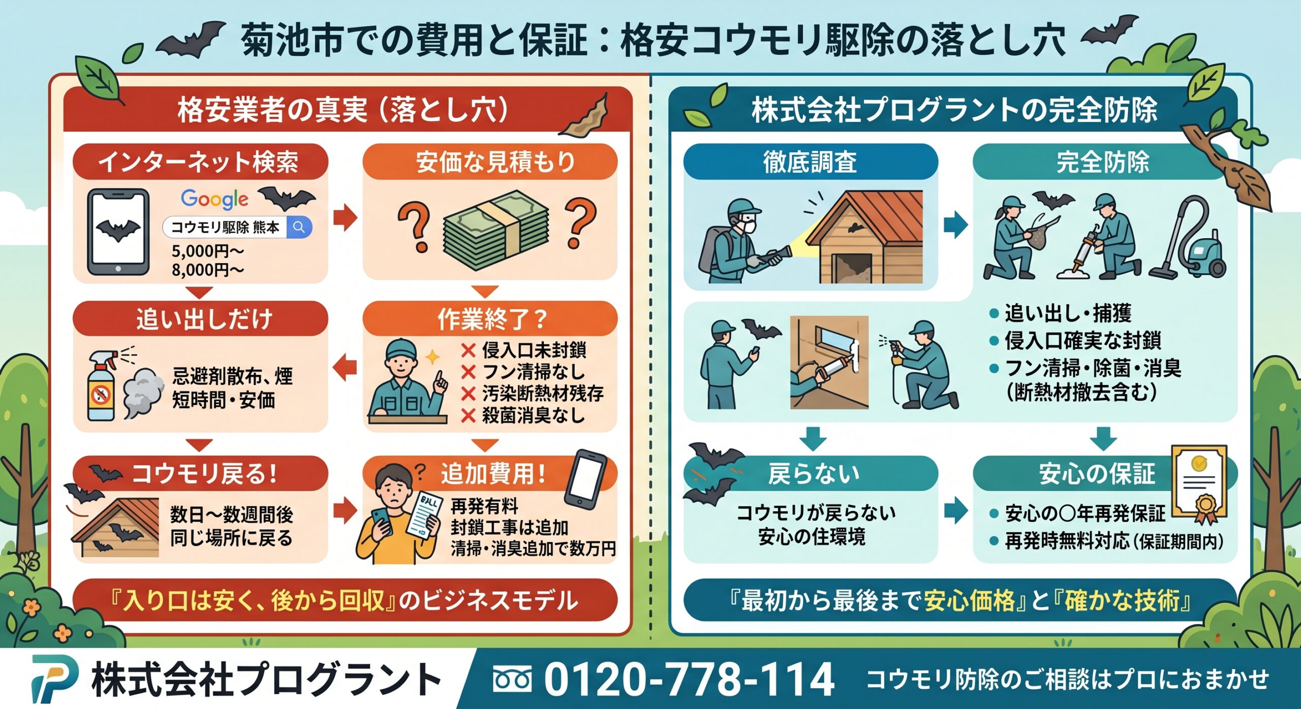 菊池市で費用と保証