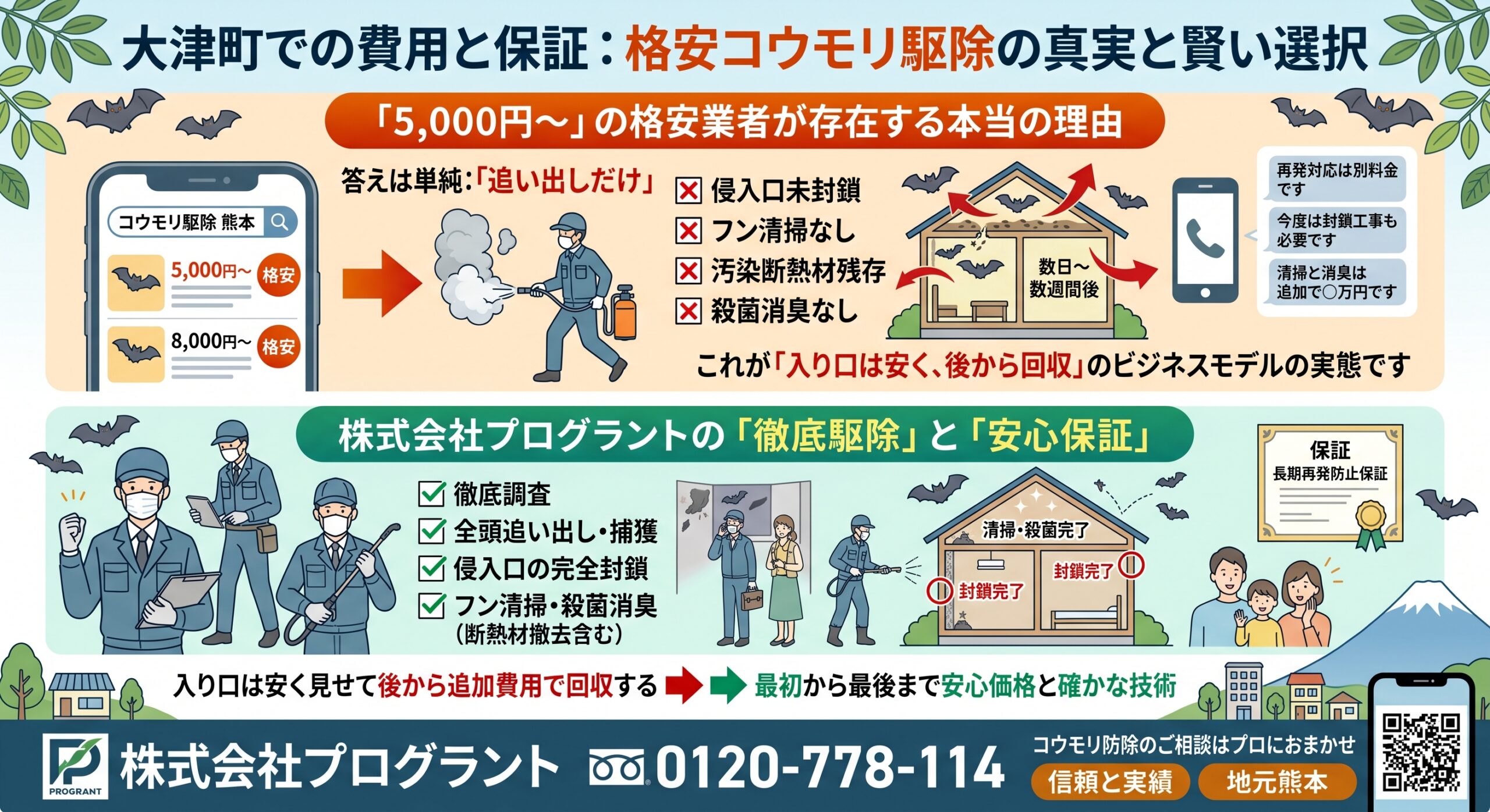 大津町での費用と保証