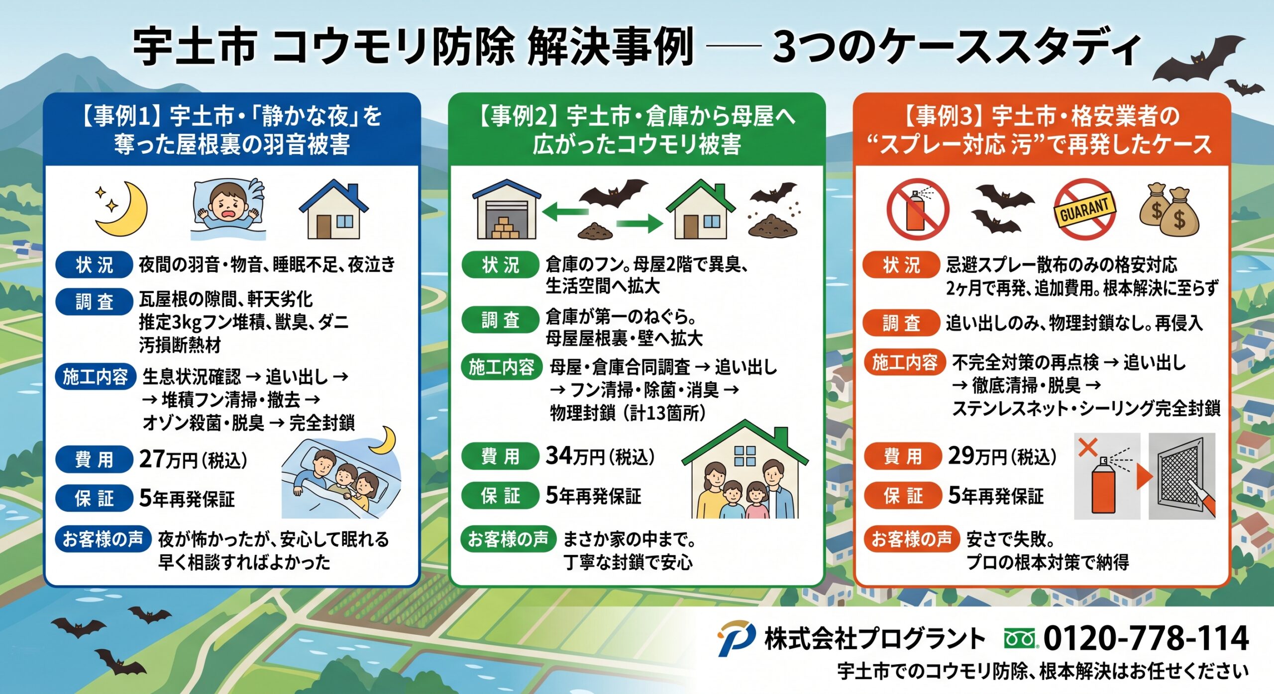 宇土市コウモリ防除解決事例