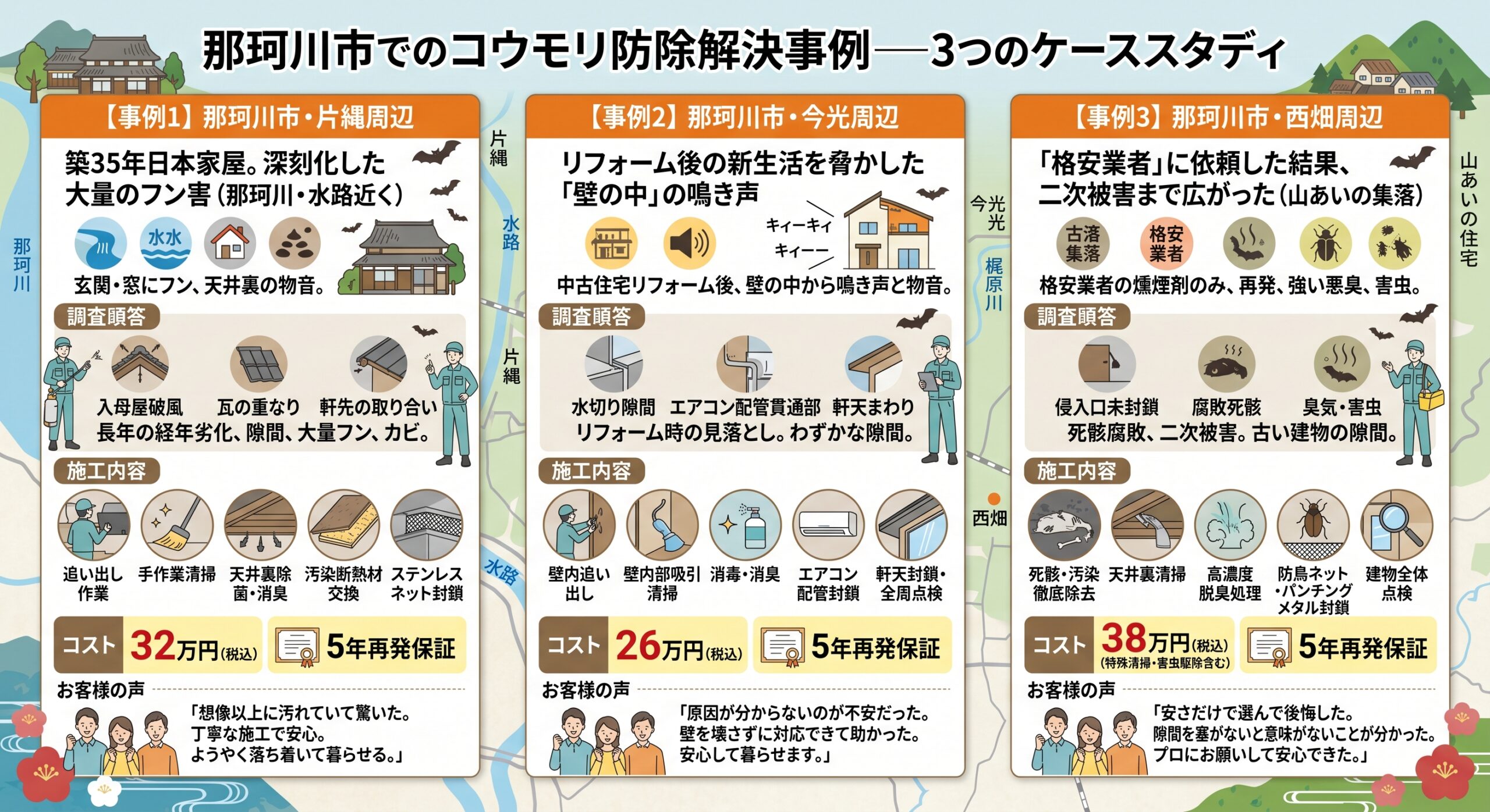 那珂川市でのコウモリ防除解決事例