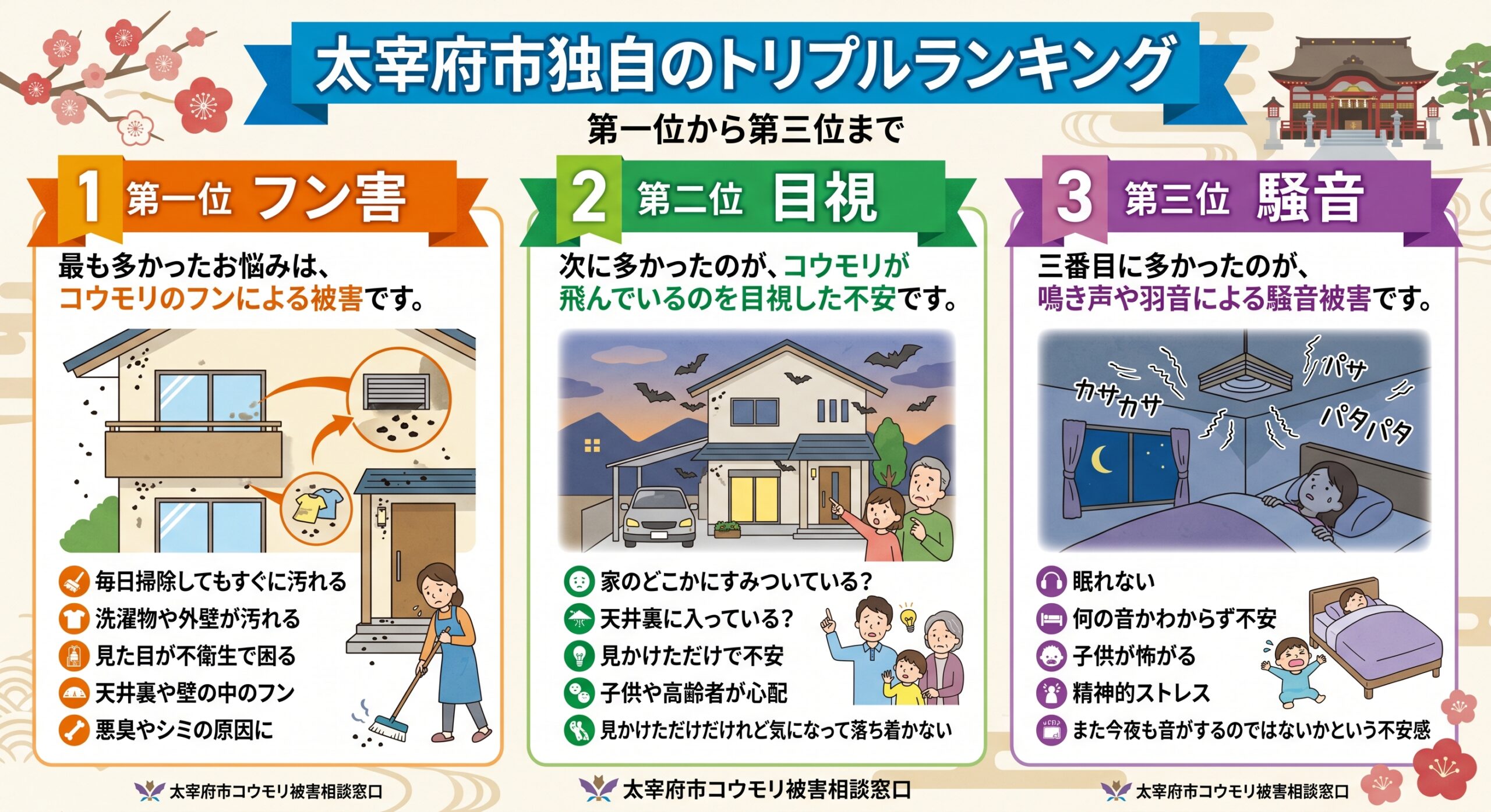 太宰府市独自のコウモリランキング