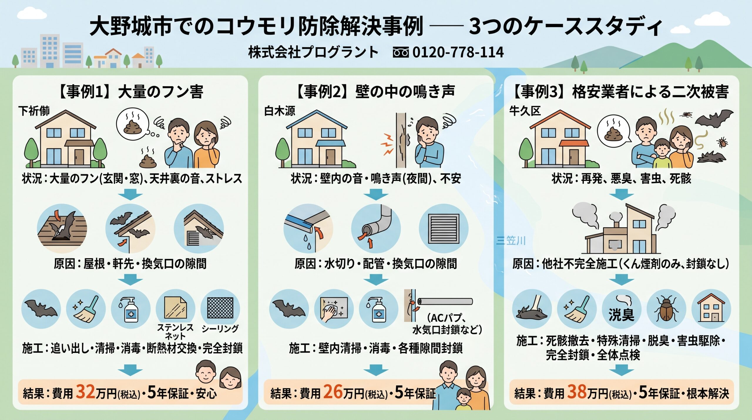 大野城市でコウモリ防除