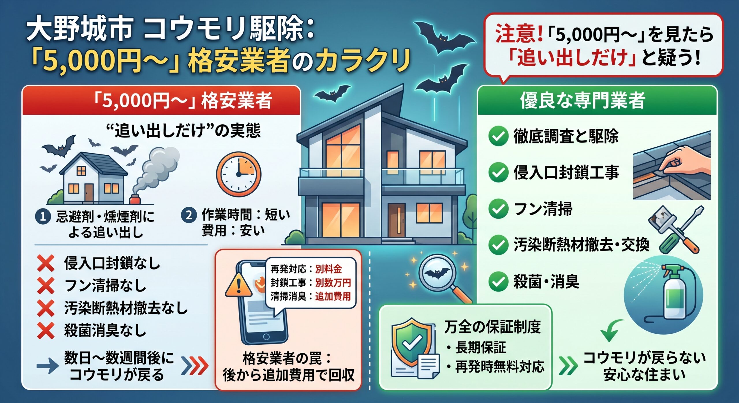 大野城市コウモリ駆除
