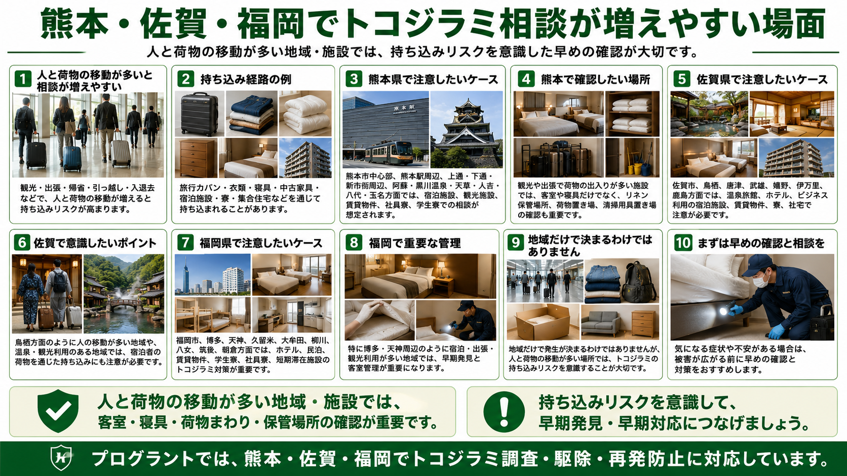 熊本・佐賀・福岡でトコジラミ相談が増えやすい観光・出張・帰省・引っ越し・宿泊施設・賃貸物件での持ち込みリスクを写真付きで解説した画像 