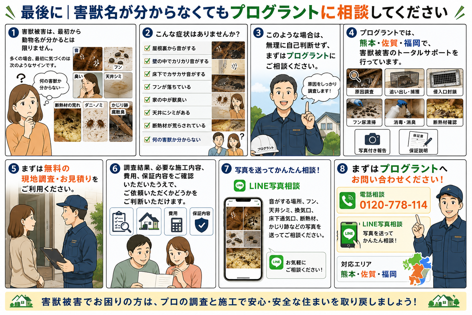 害獣名がわからなくてもプログラントに相談してください。