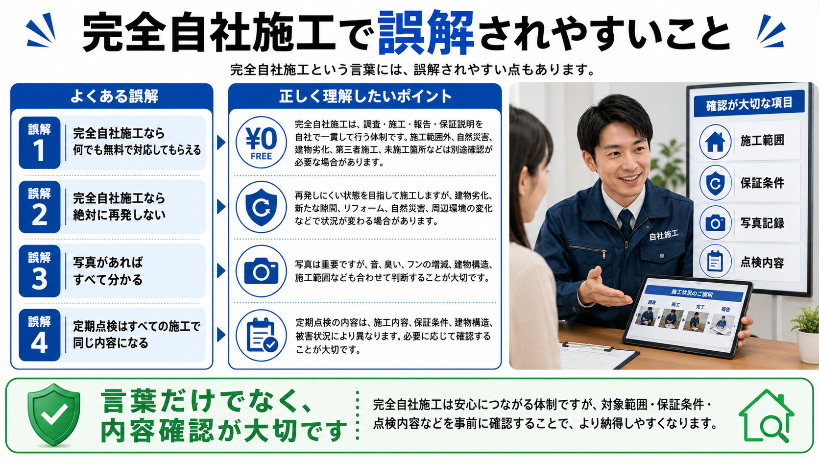 害獣駆除の完全自社施工で誤解されやすい保証範囲・再発防止・写真記録・定期点検内容について、プログラントが正しい確認ポイントを解説