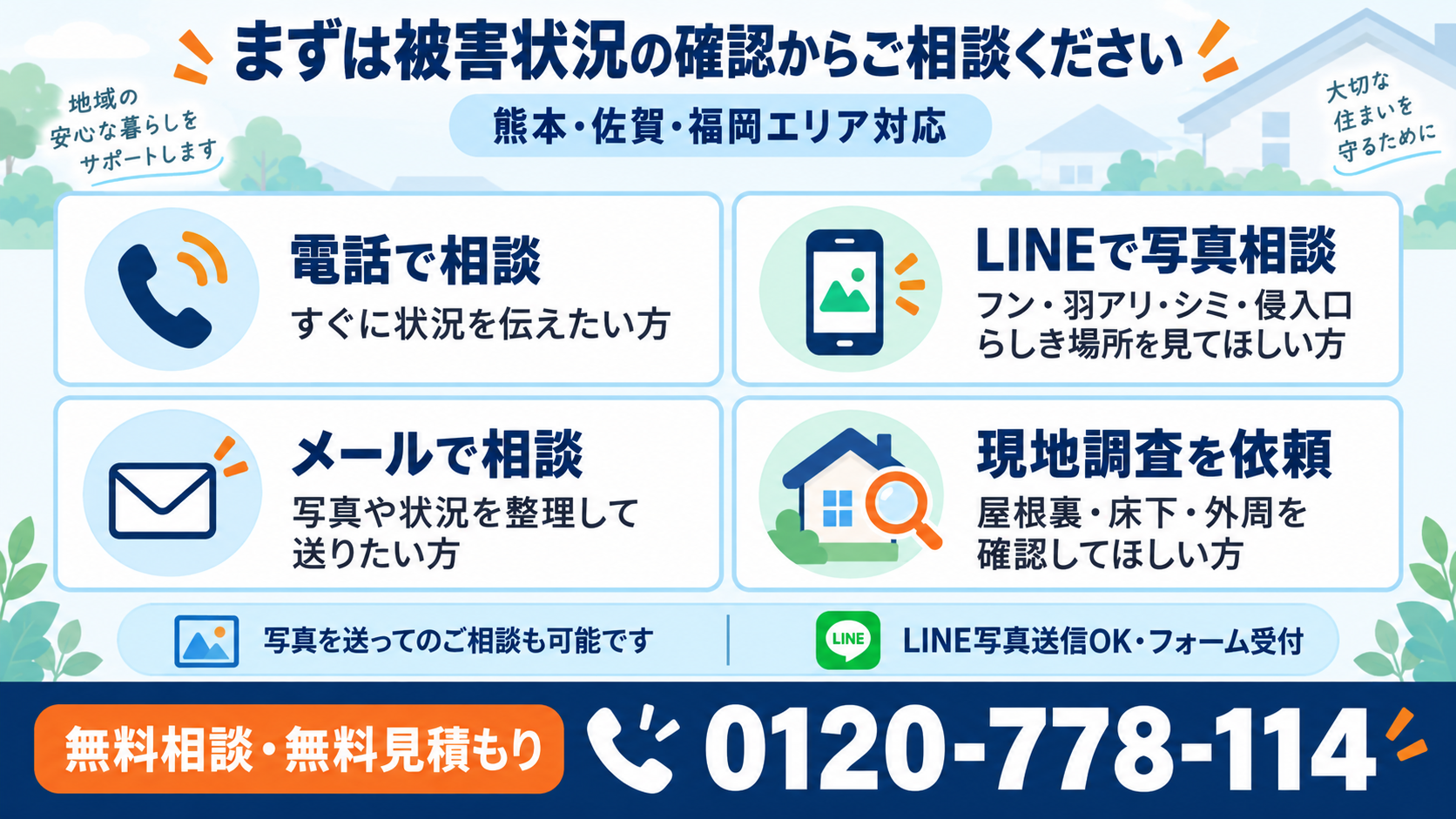 被害状況の確認からご相談ください。