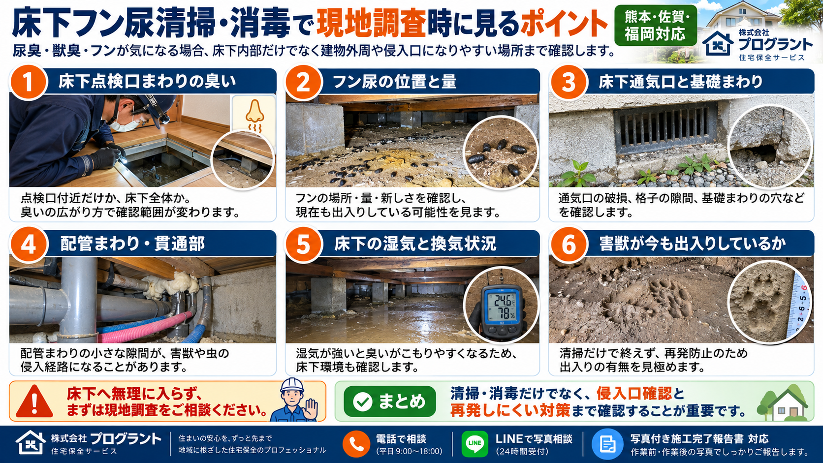 清掃・消毒で現地調査時に見るポイント